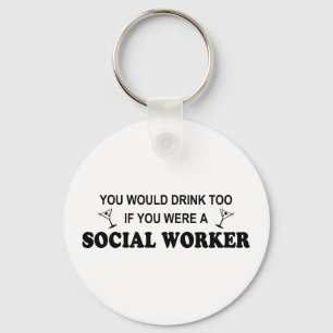 För drink socialarbetare för - nyckelring