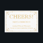 För drinkbiljett | för vintage bröllop fri visitkort<br><div class="desc">Gatsby som gifta sig den fria drinkbiljetten i vintagedesignmönster. Perfekt för elegant och vintage bröllop. PERSONIFIERA DETTA TRYCK Bakgrundsfärg kan ändrande med verktyg för alternativ för zazzlebakgrundsfärg det on-line. Besöka mitt lager för att se de hela samlingarna av vårt gatsby brölloptema för bröllop för en sammanhållen look. Konstverk som är...</div>