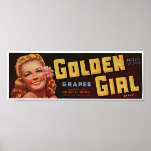 För druvafrukt för vintage gammala etiketter fö poster