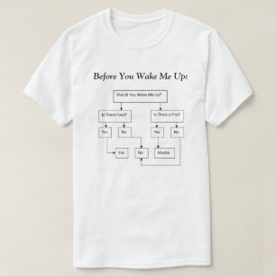 För du vaknar mig upp beslutsträd t shirt