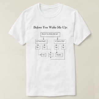 För du vaknar mig upp beslutsträd t shirt