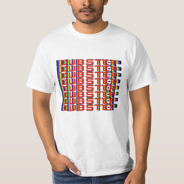 för Dubstep för regnbåge 3D skjorta utslagsplats Tee (Framsida)