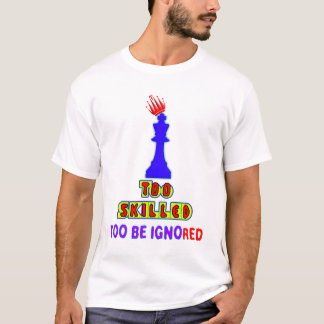 För duktig för att ignoreras, motiverande typograf t shirt