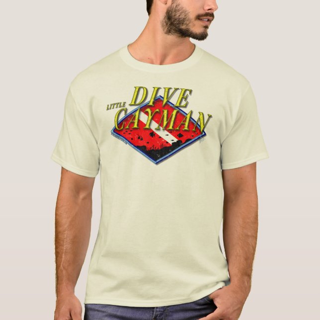 För dyk Cayman lite Tee Shirt (Framsida)
