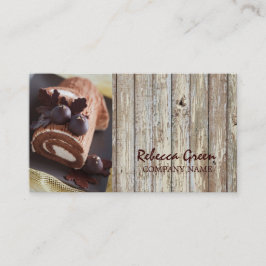 för efterrättchoklad för woodgrain lantligt bageri visitkort