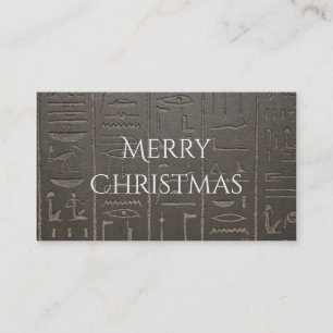 För egyptenhandstil för egyptiska Hieroglyphs Visitkort