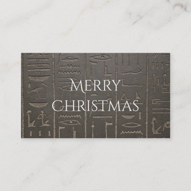För egyptenhandstil för egyptiska Hieroglyphs Visitkort (Framsida)