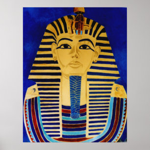 För egyptenkonst för kung Tut Tutankhamun fornti Poster