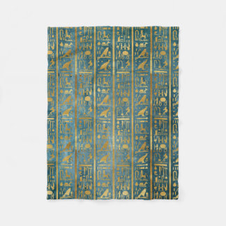 För egyptierpapper för vintage guld- tryck fleecefilt