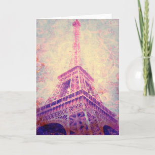 För Eiffel för anpassade tomt kort för hälsning