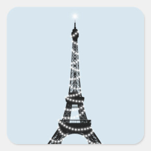 För Eiffel för glimt ljus klistermärke torn -