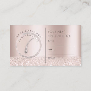För Electrolysisglitter för möte kort rosa logo