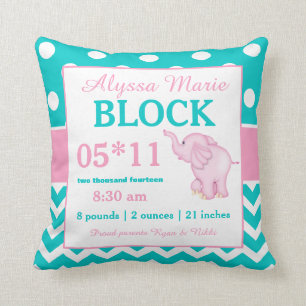 För elefantbabyen för krickan kudder det rosa kudde