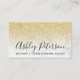För elegant chic guld- glitter typografimarmor f visitkort