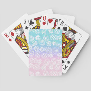 För elegant för lutningananas flickaktigt färgrikt casinokort