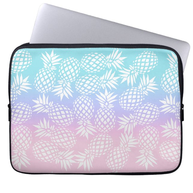 För elegant för lutningananas flickaktigt färgrikt laptop fodral (Framsidan)