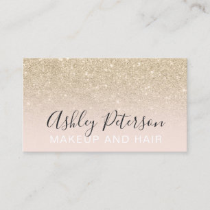 För elegant ljust guld- glitter typografirodnad visitkort