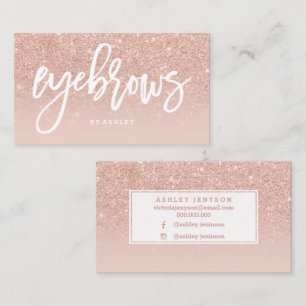 För elegant rosa guld 2 typografirodnad för visitkort