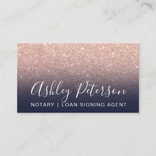 För elegant rosa guld- glitter typografimarin fö visitkort