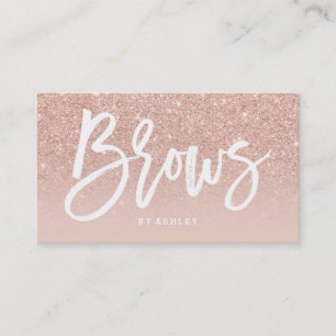 För elegant rosa guld- glitter typografirodnad f visitkort
