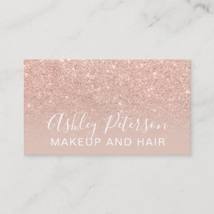 För elegant rosa guld- glitter typografirodnad f visitkort