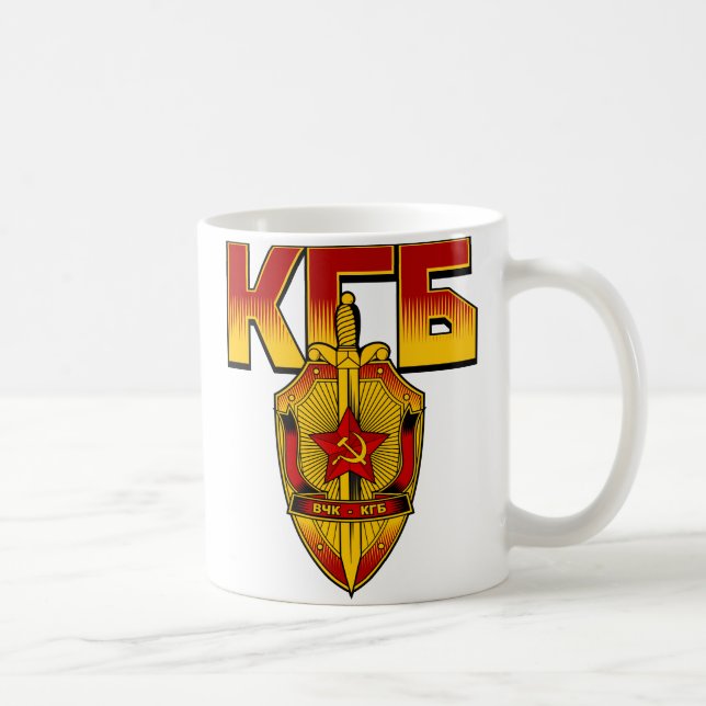 För emblemsovjet för ryss KGB Era Kaffemugg (Höger)