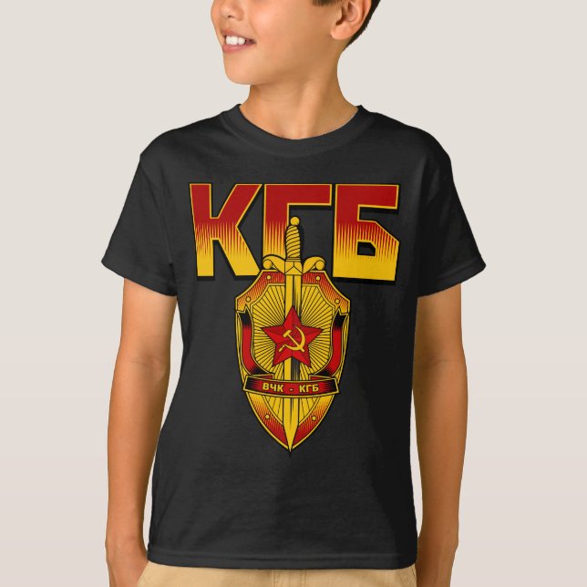 För emblemsovjet för ryss KGB Era Tee (Framsida)