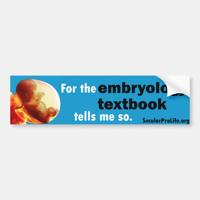 För embryologi berättar läroboken mig så… bildekal (Framsidan)