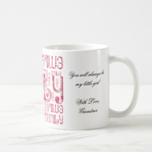 För Emily för sondotter känd mugg typografi
