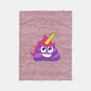För Emoji för Fauxrosaglitter filt för Poop
