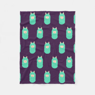 För Emoji för Llama för lilamönster lycklig fi Fleecefilt