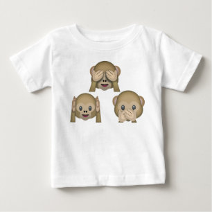 För Emoji för tre apa Tshirt. baby Tröja