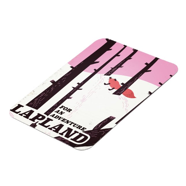 För en äventyrs Lappland vintageaffisch Magnet (Vänstra Sidan)