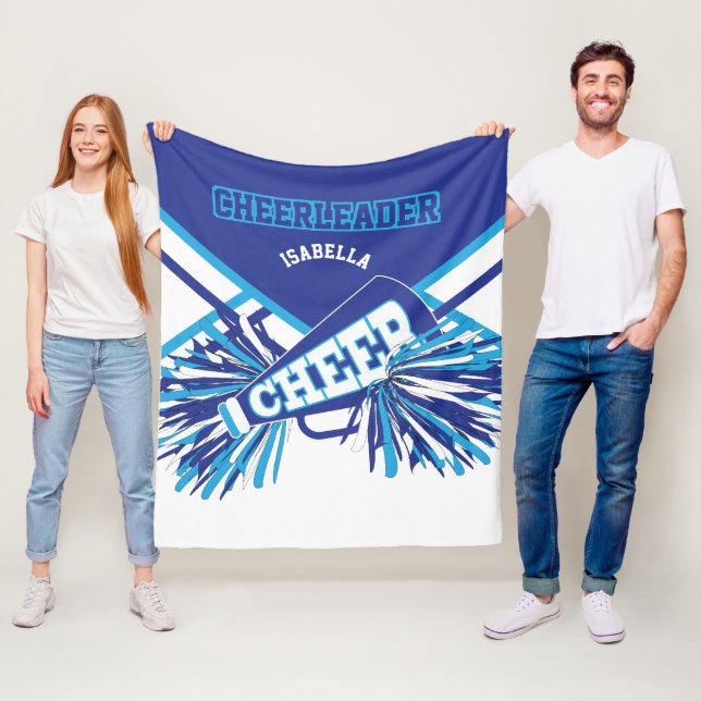 För en 📣 - Baby blue, vit och blå Fleecefilt (På plats)