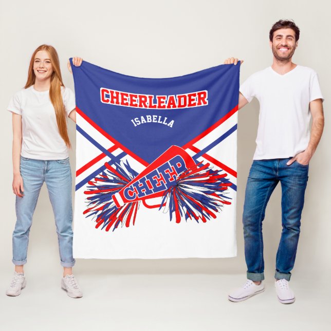 För en CheerLeader 📣 - Blue, White & Red 2 Fleecefilt (På plats)