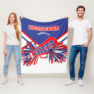 För en CheerLeader 📣 - Blue, White & Red Fleecefilt