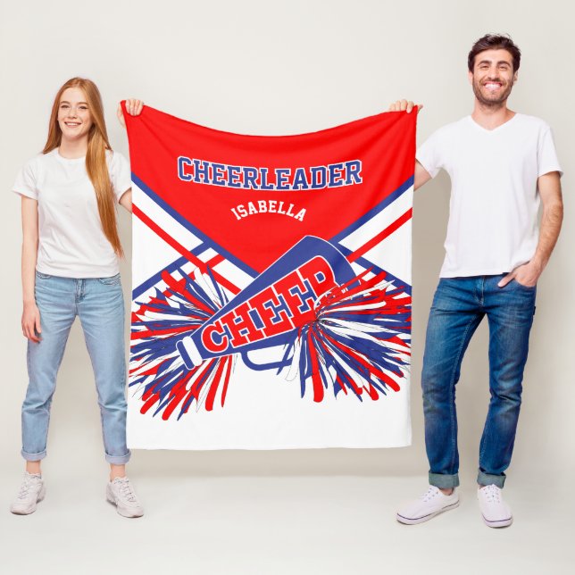 För en CheerLeader 📣 - Blue, White & Red Fleecefilt (På plats)