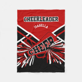 För en CheerLeader 📣 - Red, Black & White Fleecefilt