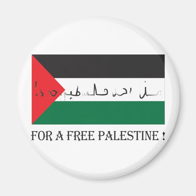 För en fri palestinsk! magnet (Framsidan)