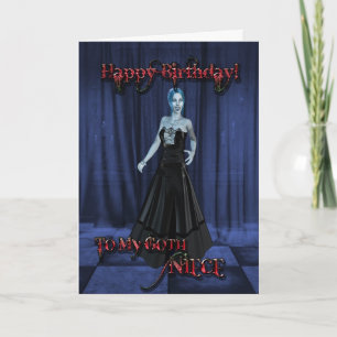 För en Goth niece, ett Vampire Birthday-kort Kort