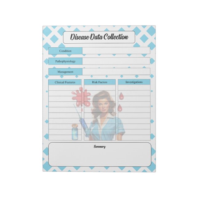För en levande _ Disease Data Collection Anteckningsblock (Roterad)