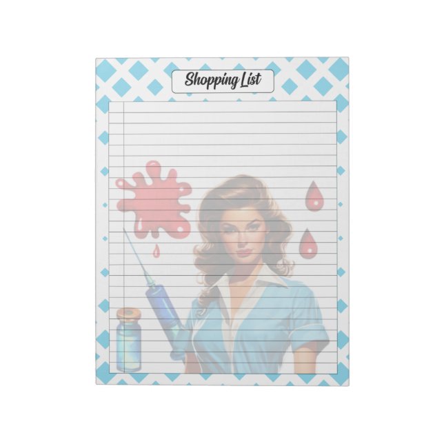 För en levande _ Shopping List Anteckningsblock (Roterad)