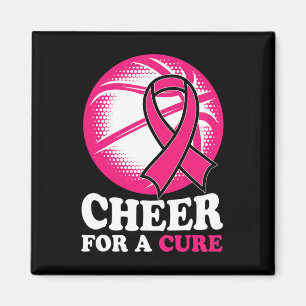 För en ren Basketball Breast Cancer-medvetenhet Magnet