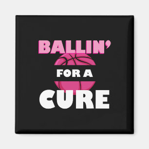 För en ren Basketball Breast Cancer-medvetenhet Magnet