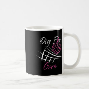 För en ren bröstcancermedvetenhet med Volleyball-R Kaffemugg