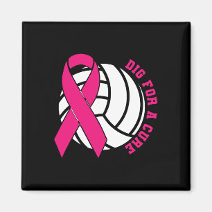 För en ren bröstcancermedvetenhet med Volleyball-R Magnet