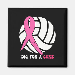 För en ren bröstcancermedvetenhet med Volleyball-R Magnet