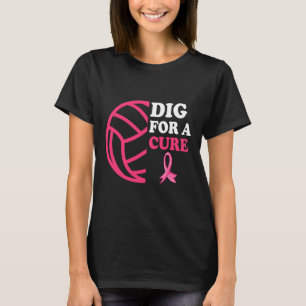 För en ren bröstcancermedvetenhet med Volleyball-R T Shirt