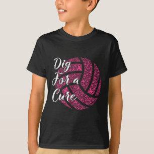 För en ren bröstcancermedvetenhet med Volleyball-R T Shirt