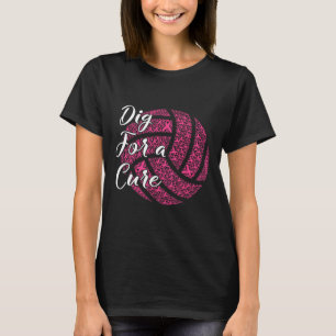 För en ren bröstcancermedvetenhet med Volleyball-R T Shirt